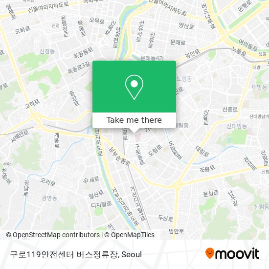 구로119안전센터 버스정류장 map