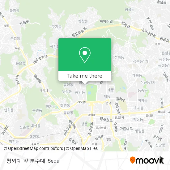 청와대 앞 분수대 map