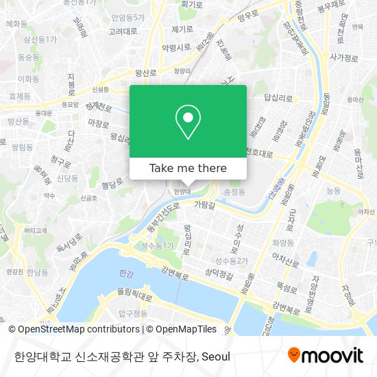 한양대학교 신소재공학관 앞 주차장 map