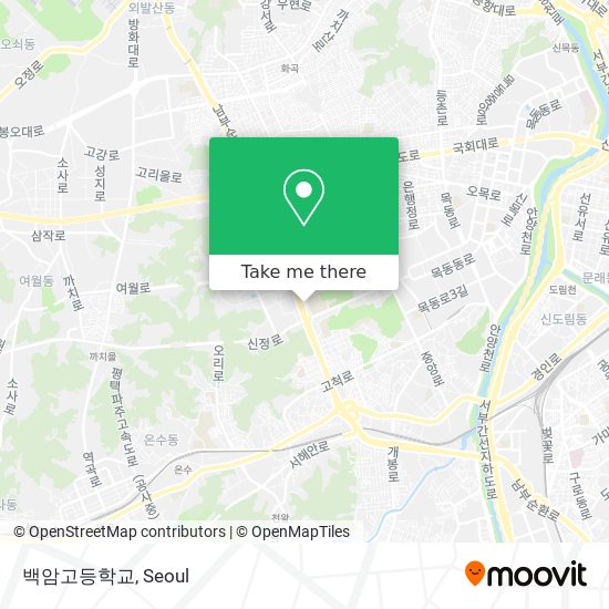 백암고등학교 map
