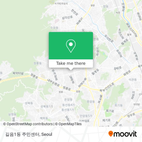 길음1동 주민센터 map