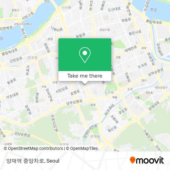 양재역 중앙차로 map