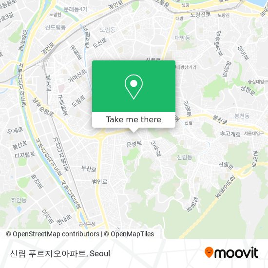 신림 푸르지오아파트 map