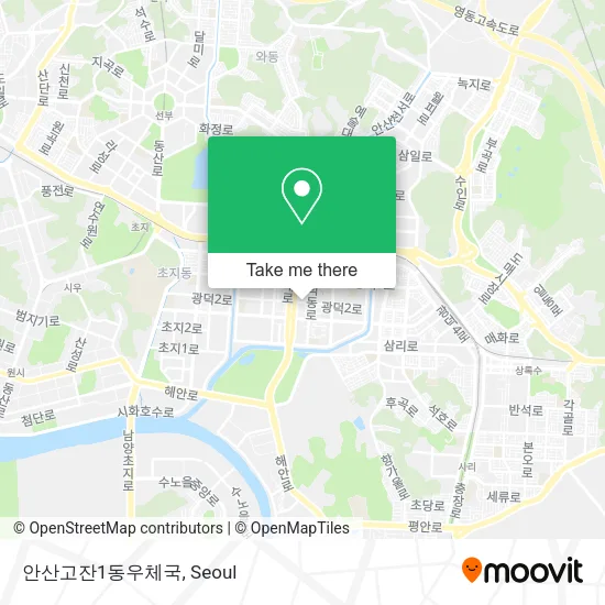 안산고잔1동우체국 map