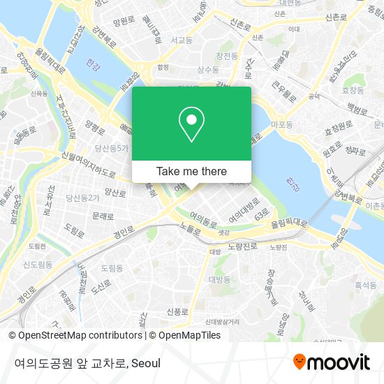 여의도공원 앞 교차로 map