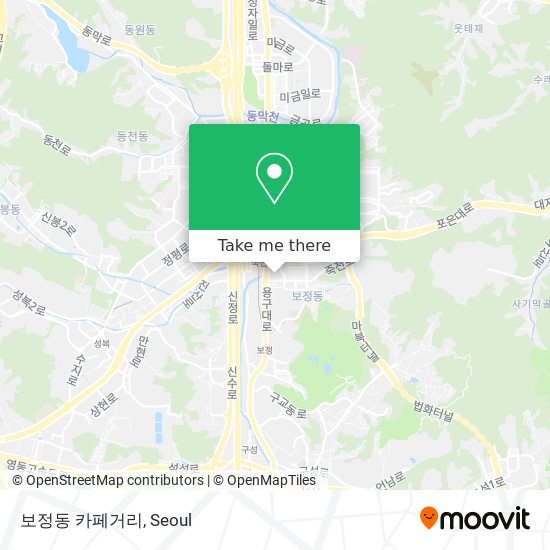 보정동 카페거리 map