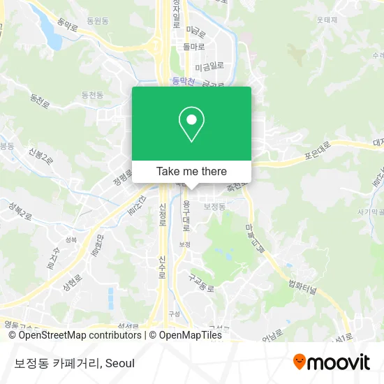 보정동 카페거리 map