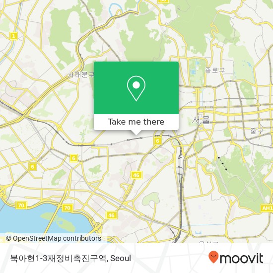북아현1-3재정비촉진구역 map