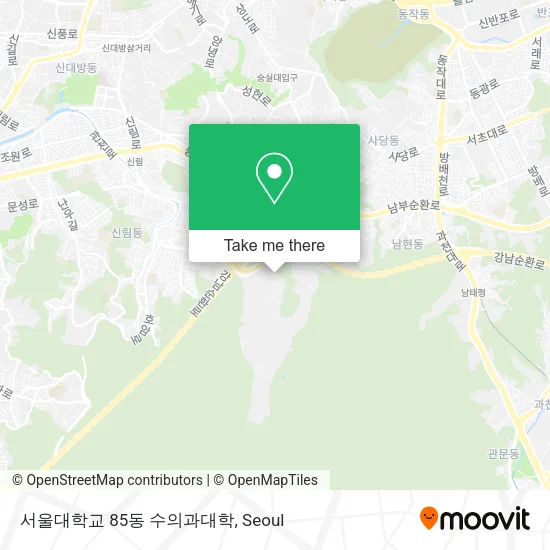 서울대학교 85동 수의과대학 map