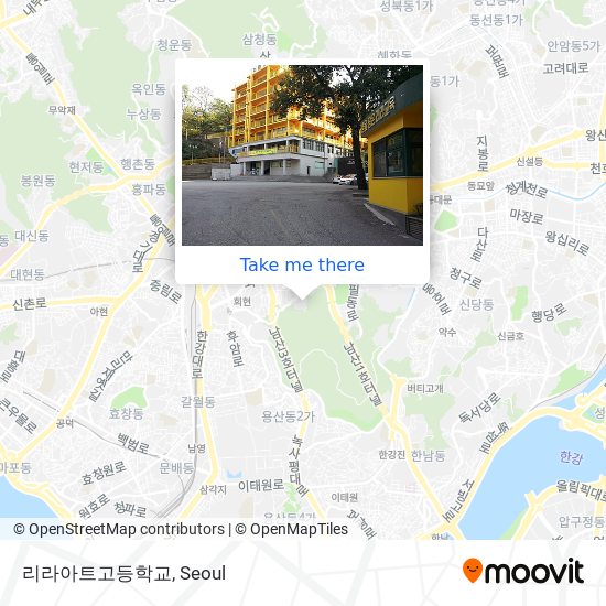 리라아트고등학교 map