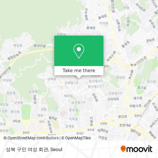 성북 구민 여성 회관 map
