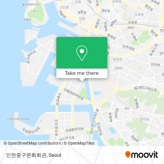 인천중구문화회관 map