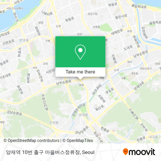 양재역 10번 출구 마을버스정류장 map