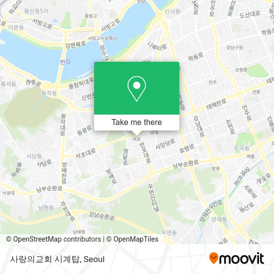 사랑의교회 시계탑 map