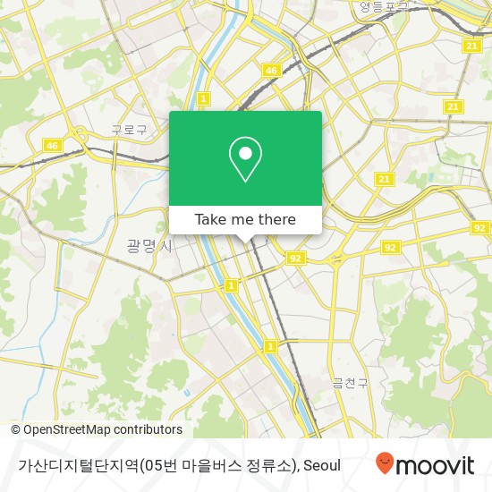 가산디지털단지역(05번 마을버스 정류소) map