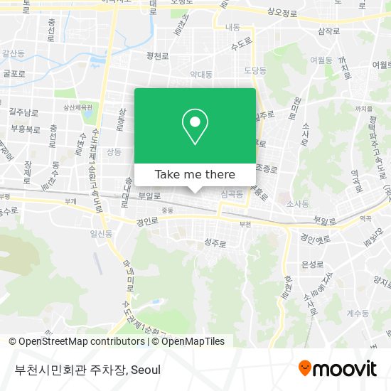 부천시민회관 주차장 map