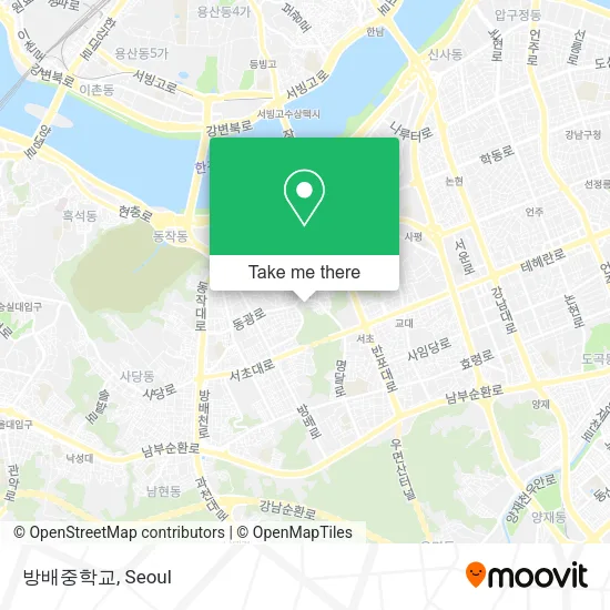 방배중학교 map