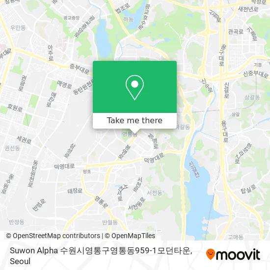 Suwon Alpha 수원시영통구영통동959-1모던타운 map