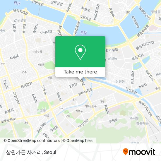 삼원가든 사거리 map