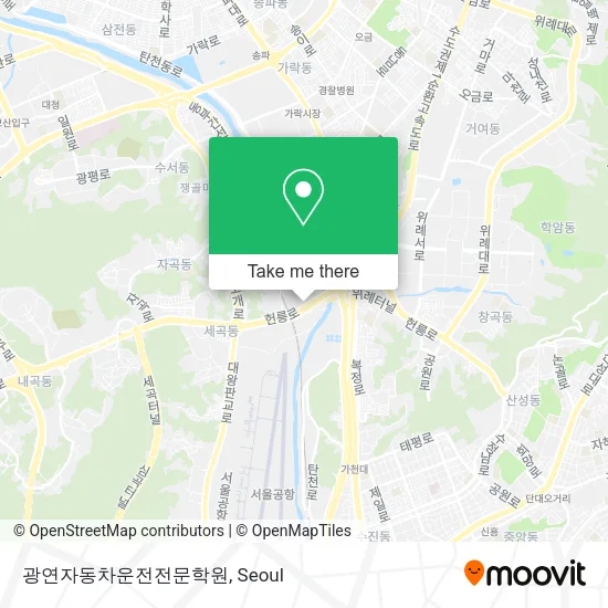 광연자동차운전전문학원 map