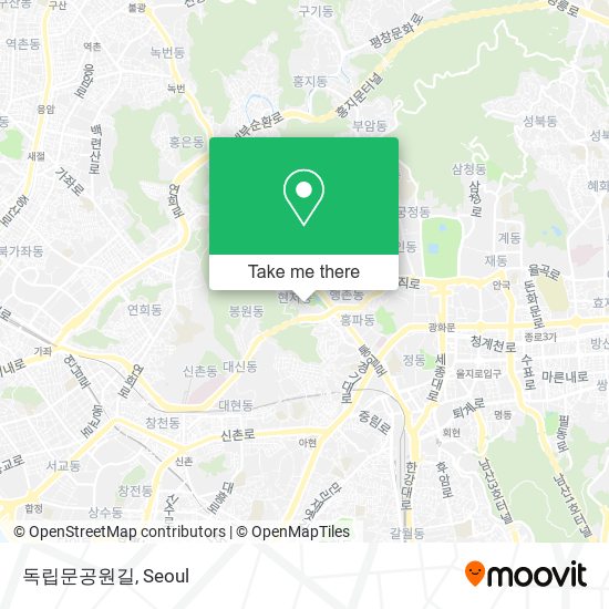 독립문공원길 map