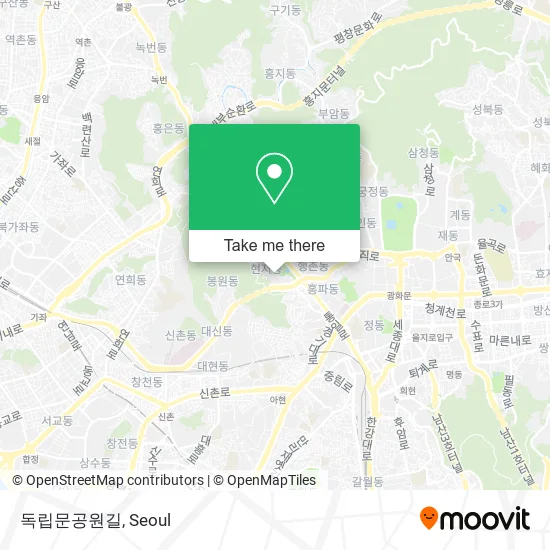 독립문공원길 map