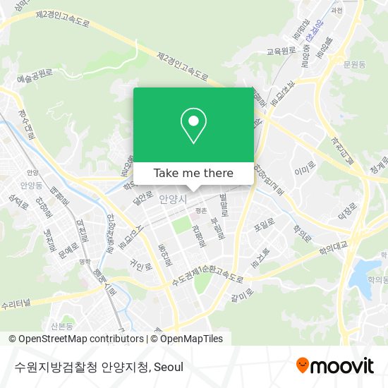 수원지방검찰청 안양지청 map