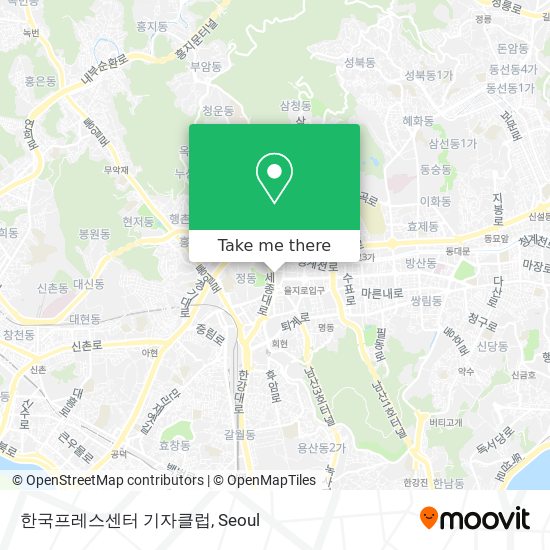 한국프레스센터 기자클럽 map