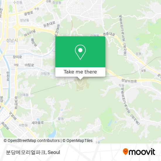 분당메모리얼파크 map