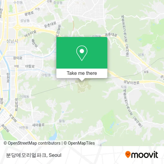 분당메모리얼파크 map