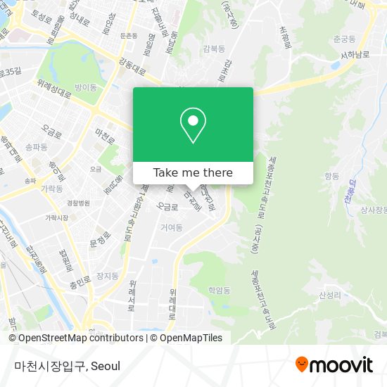 마천시장입구 map