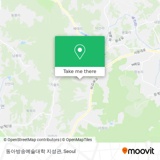 동아방송예술대학 지성관 map