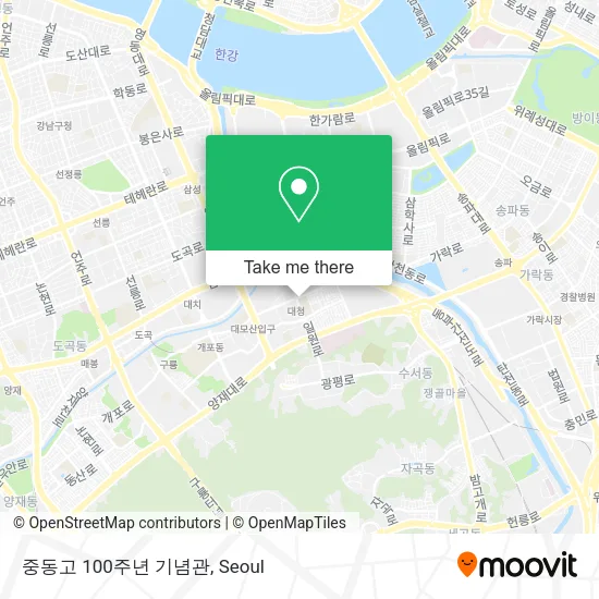 중동고 100주년 기념관 map