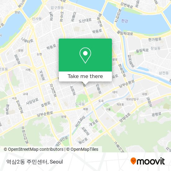 역삼2동 주민센터 map