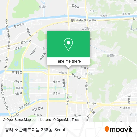 청라 호반베르디움 258동 map