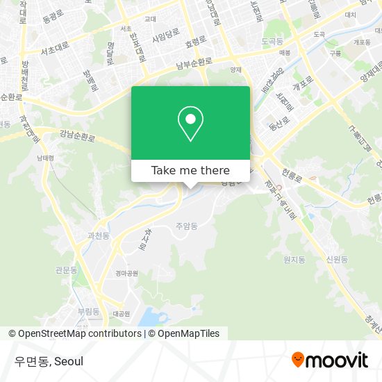 우면동 map