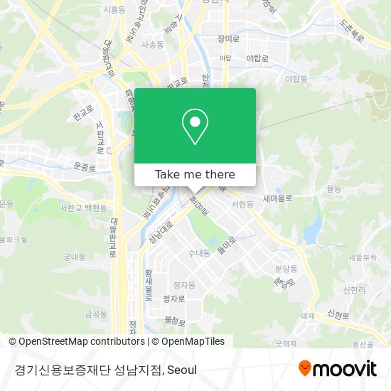 경기신용보증재단 성남지점 map