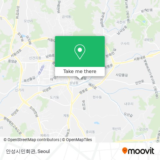 안성시민회관 map