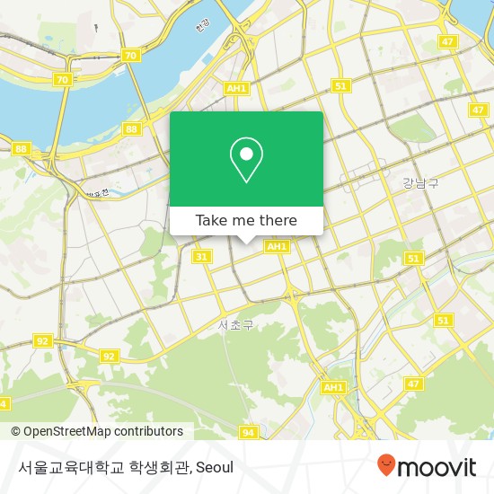 서울교육대학교 학생회관 map