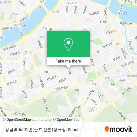강남역 6501번(군포,산본)정류장 map