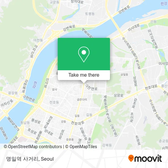 명일역 사거리 map