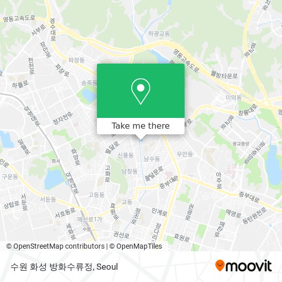 수원 화성 방화수류정 map