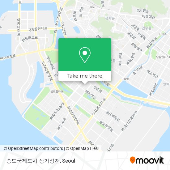 송도국제도시 상가성전 map