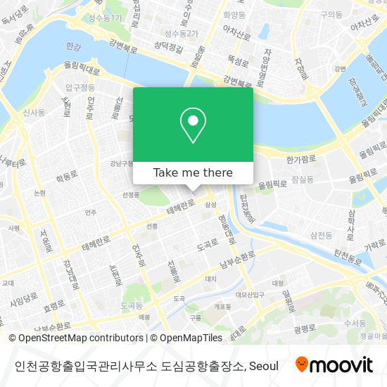 인천공항출입국관리사무소 도심공항출장소 map