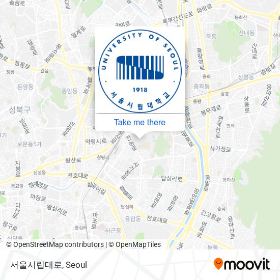 서울시립대로 map