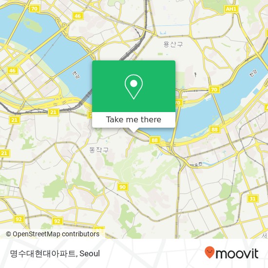 명수대현대아파트 map