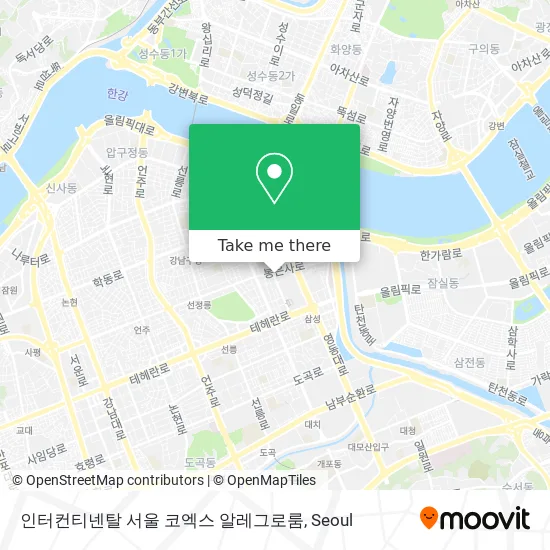 인터컨티넨탈 서울 코엑스 알레그로룸 map