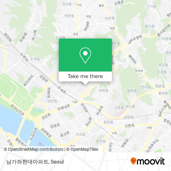 남가좌현대아파트 map