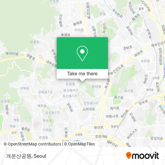 개운산공원 map