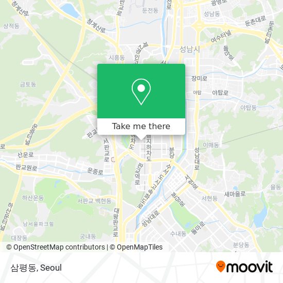삼평동 map